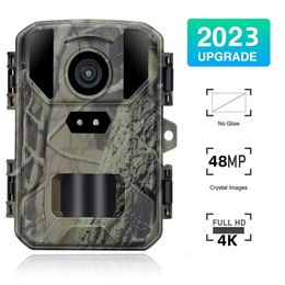 Outdoor HD4K Infrarood Lage Glow Arture Camera 48MP Mini Trail Game Night Vision IP66 Waterd Hunting Hunting Wildlife Trap Cam 231222