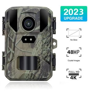 Outdoor HD4K Infrarood Lage Glow Arture Camera 48mp Mini Trail Game Night Vision IP66 Waterd Hunting Hunting Wildlife Trap Cam 240422