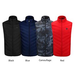 Gilet de chauffage extérieur Charge USB manteau chauffant vêtements en Fiber de carbone électrique pour femmes et hommes thermique 210923