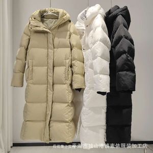 Doudoune longue épaisse en duvet de canard blanc 95 pour femme, manteau d'extérieur Ultra Long, haut de gamme, nouvelle collection hiver 2023