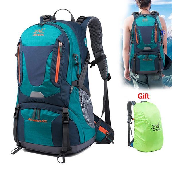 Sac de randonnée en plein air 50L sac à dos étanche de grande capacité adapté au Camping cyclisme Cross country avec housse de pluie 231225