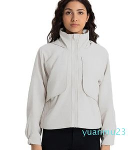 Manteau à capuche d'extérieur, veste coupe-vent, coupe ajustée, vêtements d'extérieur hydrofuges, veste de sport avec capuche dissimulable
