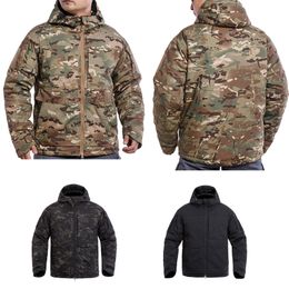 Veste rembourrée en coton à capuche extérieure chaude M65 manteau ouaté chasse tir Airsoft Gear vêtements tactique Camo Combat vêtements Camouflage NO05-235