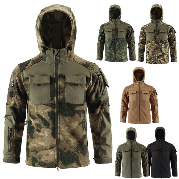 Veste polaire à sweet extérieur veste de chasse à la chasse à la chasse aux vêtements Airsoft Camo Camo Coat Combat Camouflage NO05-238