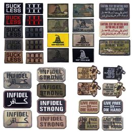 Geborduurde badges stoffen armbandstickers tactische borduurpatch buitenhaak en lusbevestigingen no14-121