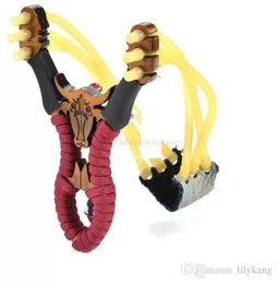 Outdoor Hunting Slingshot metaal roestvrij staal Katapult draagbare vissen vogel Pijl en boog Schieten Slingshot met elastische rubberen band kinderen competitief speelgoed