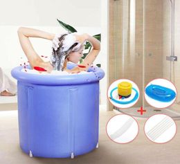 Outdoor opblaasbare badkuip draagbare PVC plastic ton opvouwbare waterplaats kamer spa massagebad voor volwassenen of kinderen verstelbaar6624746