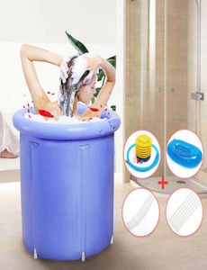 Bañera inflable al aire libre, bañera portátil de plástico PVC, lugar de agua plegable, baño de masaje Spa para adultos o niños ajustable 8110863