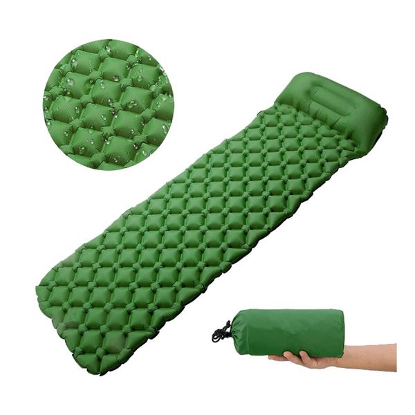 Matelas gonflable extérieur avec oreiller coussin de couchage d'air pliable tapis de Camping coussin randonnée Camp tapis de loisirs 240306