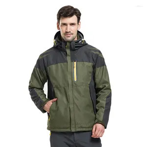 Vestes d'extérieur veste de randonnée hommes coupe-vent imperméable Camping alpinisme hiver Sport polaire chaud respirant 3in1 combinaison de Ski