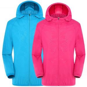 Outdoorjassen Hoodies Camping Regenjas Heren Dames Waterdichte zonbeschermingskleding Vissen Jachtkleding Sneldrogende huid Windjack met zak 230926