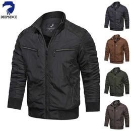 Outdoor Jackets Hoodies DEEPSENCE nouvelle automne/hiver veste hommes imperméable à l'eau en plein air doux Shell col veste hommes grand épais décontracté mode hommes veste 0104