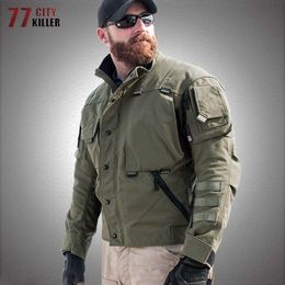 Outdoor Jackets Hoodies Hoogwaardige Tactical Jacket Men Militaire Special Agent Scratch-Resistente vrachtjassen Outdoor Motorfiets Swat Army Combat Coat 0104