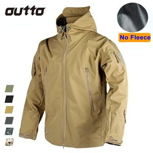 Outdoorjassen Hoodies Militaire Tactische Jas Heren Dunne Capuchon Waterdicht Windscherm Slijtvaste Multipockets Wandelen Jachtjas 230926