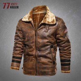 Buiten Jackets Hoodies Suede Leather Jacket Men Winter Fleece Warm losse lederen Lagen Mannelijke Outdoor Casual waterdichte Winddichte Kleding Heren Jassen 0104