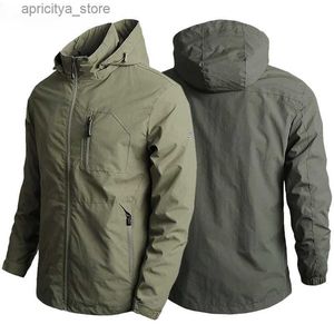 Vestes extérieures Sweettons d'été Multi-poches Multi-poches Tactical Fishing Imperproof Hooded Veste minces Hommes US Vente chaude Mentiers extérieurs Vestes de randonnée L48