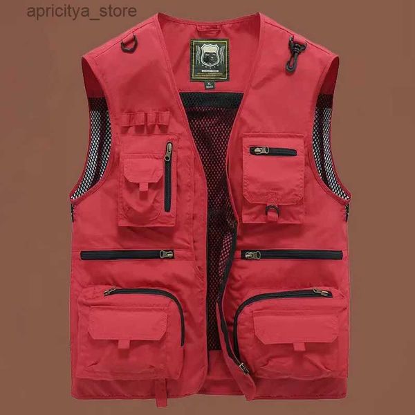 Vestes extérieures Sweettons d'été déchargement de nouveaux hommes Us Us Tactical Randonnée Pêcheur Photographe Wiltco Mesh Cargo Cargo Souples Veste Veste L48