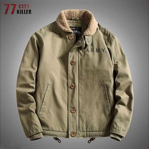 Vestes d'extérieur Hoodies Tactiques Hiver Bomber Veste Hommes Épais Chaud Doublure En Cachemire Parka Mâle En Plein Air Coupe-Vent Militaire Vestes Chaqueta Hombre M-6XL 0104