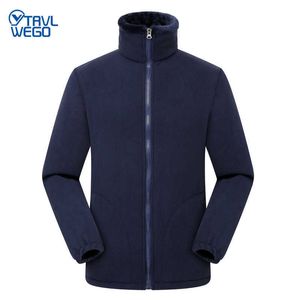 Vestes de plein air Hoodies TRVLWEGO Hommes Polaire Randonnée Vestes Thermiques Col Montant Sports de Plein Air Escalade Trekking Camping Coupe-Vent Chaud Chasse Manteaux 0104