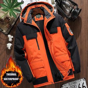 Outdoorjassen Hoodies Winterparka's Heren Fleece verdikte warme jassen Waterdicht Winddicht Wandelen Muntaineering Kamperen Reizen Plus 9XL 230926