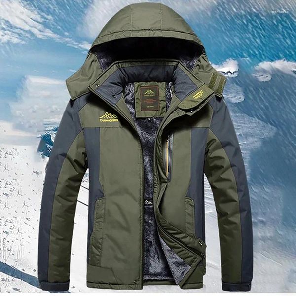 Chaquetas al aire libre chaqueta de caza cálida con capucha desmontable impermeable a prueba de viento abrigo de escalada térmica prendas de vestir ropa deportiva