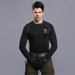 Vestes d'extérieur Sports Ranger Tactique À Manches Longues À Séchage Rapide Sous-Vêtements Évacuants Serrés