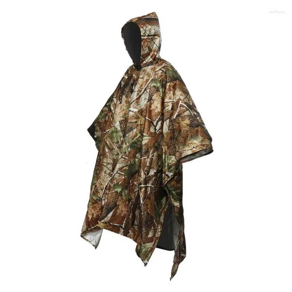 Vestes d'extérieur UK Manteau de pluie multifonctionnel une pièce imperméable Poncho Cape Tarp Camping / Randonnée