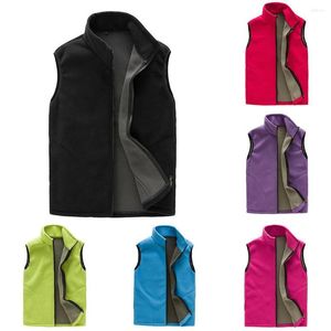 Vestes d'extérieur pour femmes, Sport décontracté, sans manches, col montant, fermeture éclair solide, gilet régulier printemps automne hiver, cyclisme