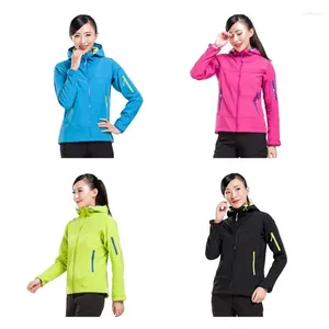 Vestes d'extérieur à capuche pour femmes, épaisse monocouche, résistante au froid, coupe-vent, manteau Softshell moelleux, accessoires de vêtements de sport