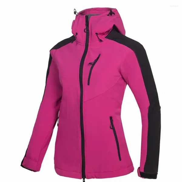 Chaquetas al aire libre para mujer chaqueta Softshell impermeable cortavientos senderismo Camping esquí deporte invierno otoño primavera abrigo polar 1728