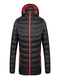 Buiten Jacketshoodies Dames Man Winter Jacket USB Verwarmde gevoerde lange mouwen Verwarmingskap Kap Koilet Mode Warm Thermal Clothing8467449