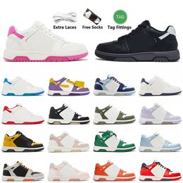 Correr al aire libre fuera de la oficina zapatillas de deporte zapatos de diseño negro blanco rosa verde flechas motivo OOO para caminar hombres mujeres bajo pandas becerro cuero tenis plataforma entrenadores