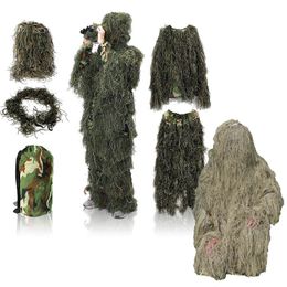 Vêtements de Camouflage tactique, combinaison Ghillie, veste de chasse dans la Jungle en plein air, vêtements d'observation des oiseaux, uniforme de Sniper, NO05-300