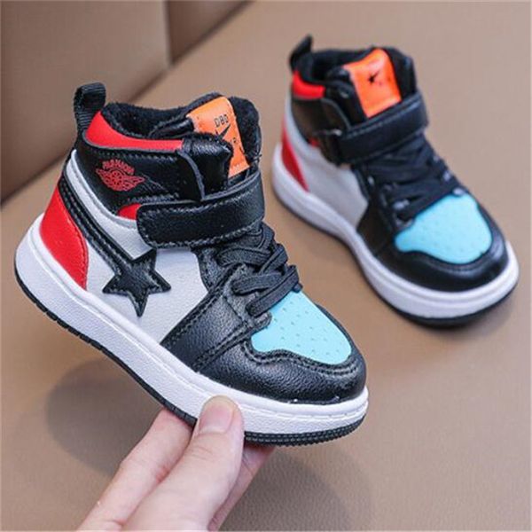 Chaussures de sport pour enfants en plein air High-top Toddler Baby Sneakers Mode Garçons Filles Respirant Sports Chaussures de course Léger Enfants Casual Chaussure de marche