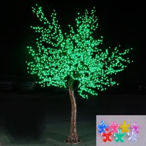 LED extérieur à la fleur de cerise artificielle Arbre léger lampe d'arbre de Noël 1728pcs Bulbes LED 2,5 m de hauteur 110 / 220VAC Home Garden Decor