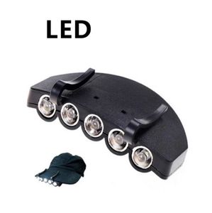 Chapeau LED extérieur Lampes de poche LED lumineuses Cap Lights Phare Lampe frontale Lampes de poche Head Caps Hat Light Clip On Light Lampe frontale de pêche