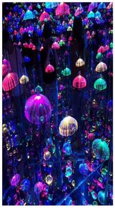 LED d'extérieur méduse fibre optique lumière colorée suspendue lumières salon restaurant décor à la maison fête de mariage enseigne au néon Waterpro3952478