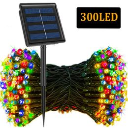 Buiten LED Solar String Lights Fairy Light Solar Powered Garland Lights 8 Mode Garden Wedding Decoratie Waterdicht