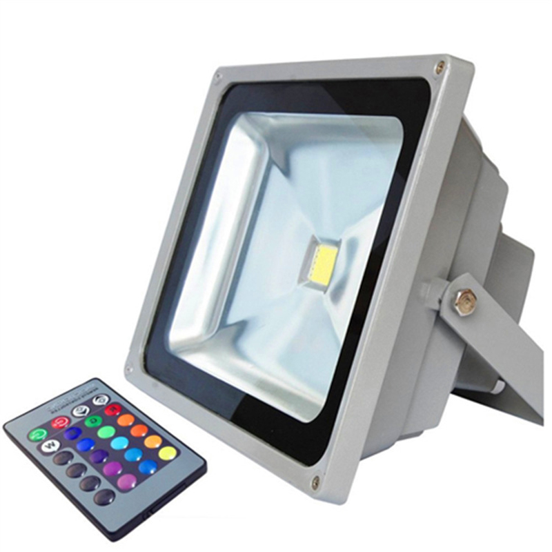 Dış Aydınlatma 10 W 20 W 30 W 50 W RGB LED Projektörler Su Geçirmez LED Taşkın Işık Peyzaj Duvar Lambası AC 85-265 V 3 Yıl Garanti
