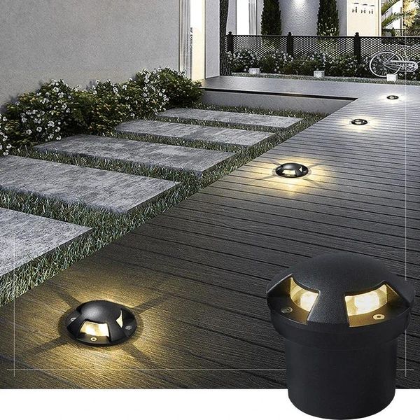 Iluminación exterior 6W 12W 18W Jardín Patio Escaleras Piso Cubierta LED Lámparas empotradas en el suelo Foco subterráneo 110-240V