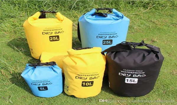 Bolsas secas ligeras al aire libre Bolsa impermeable Bolsa de cubo Natación a la deriva Canoa Canotaje Montañismo Kit de viaje Paquete Playa S9177036