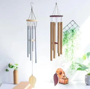 Outdoor Living Wind Chimes Yard Garden Tubes Bells Copper Antique Wind Chime Wall Hanging Home Decoration 6 Tube Windchime Chapel Bells 120QH