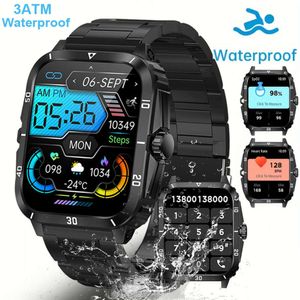 Outdoor Man 100 + Sport Modes Smartwatch 1.96 pouces 3ATM imperméables 430mAh de la vie de batterie de longueur Contrôle de musique bt watch pour Android