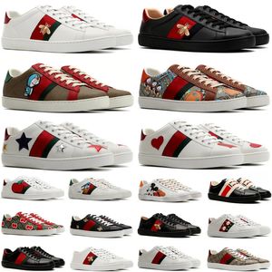 Outdoor Men Fashion Casual Shoes Classic Women Wit Popular Stripe Shoe Canvas Splicing Sneakers Snake Tiger Animal Bordidery Trainers Maat 35-46 Groothandel