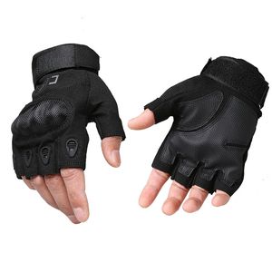 Hommes en plein air chasse gants tactiques dur Knuckle armée militaire combat escalade tir plein ou demi doigt dur gants de chasse Q0114