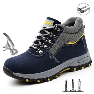 Buitenheren High Top Fashion Steel Toe Anti Smash Safety Men Punctuure Proof Antislip Protective Work Shoes Y200915