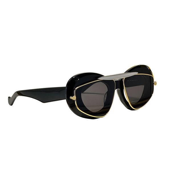 Gafas de sol de diseñador de lujo para hombres, mujeres, ojo de gato, estilo 40120. Modelado extraño, lentes protectoras uv400, anteojos de moda frescos para exteriores. Los marcos negros vienen con caja.