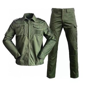 Outdoor Heren Tracksuits Camouflage Tactisch pak Hunting Uniforms Pakken Mannen Gevecht trainingskleding Wearresistente militaire shirtbroek 230915