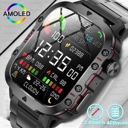 En plein air militaire 3ATM étanche montre intelligente hommes 420mAh batterie fréquence cardiaque sport Fitness montres Bluetooth appel Smartwatch 240326