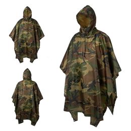 Outdoor Military Poncho 210tpu Army War Tactical Raincolting Hunting Ghillie Suit Birdwatching Umbrella Rain Gear Gear Home Accessoires 240522